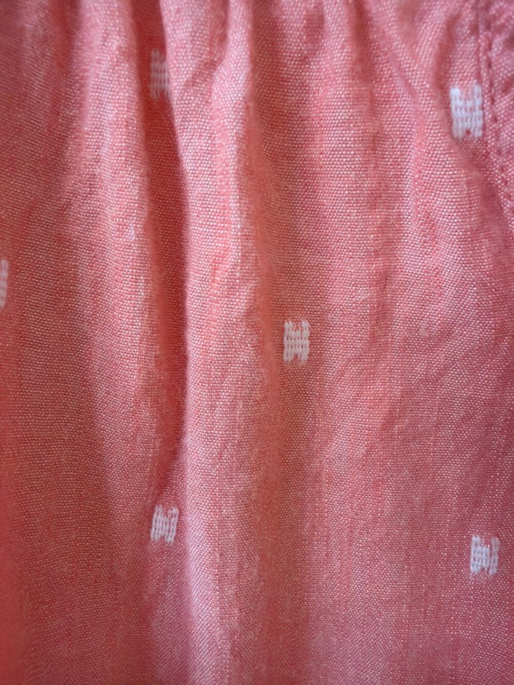 St. John's Bay Coral Peasant Blouse Embroidered Dots - Size XXL